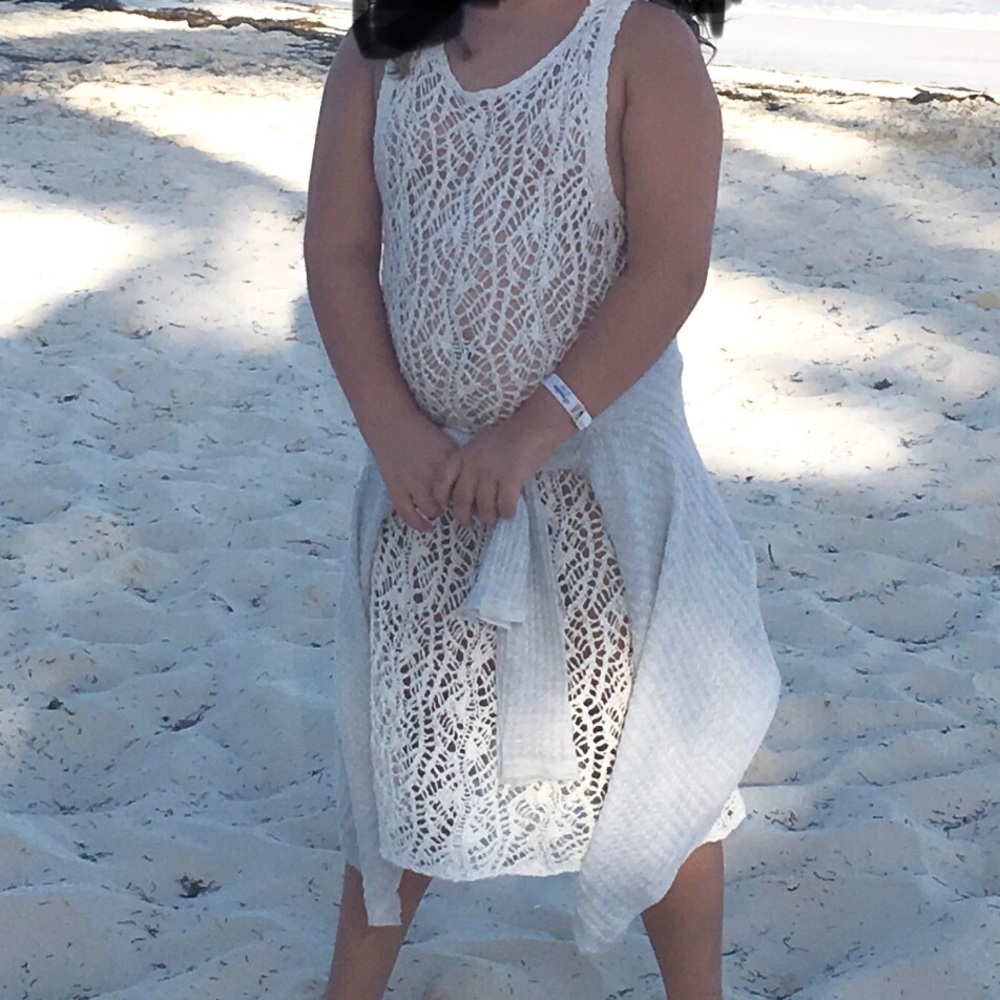 Abercrombie GIRLS crochet dress worn once